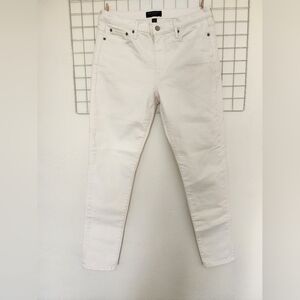 Banana Republic Premium Denim Skinny Jeans Women's 30/10 White Mid Rise 5-Pocket